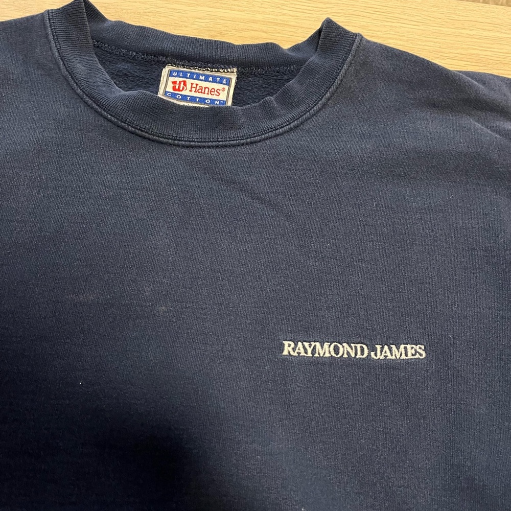VINTAGE RAYMOND JAMES HANES CREWNECK XL